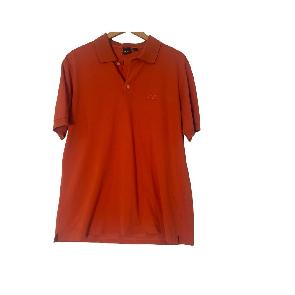 Boss Hugo Boss Pima Cotton Polo Shirt Orange XL
